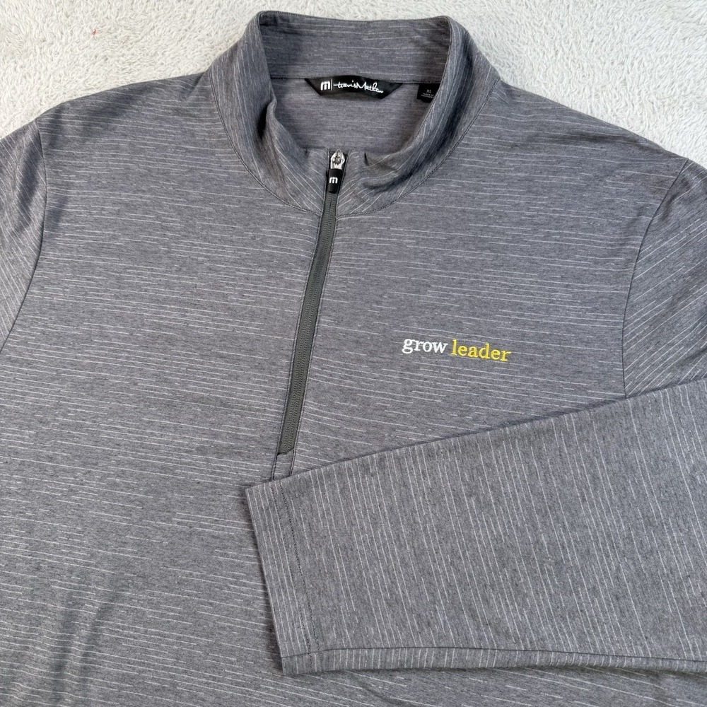 Travis Mathew Pullover Mens XL Grey 1/4 Zip Performance Stretch Golf Active